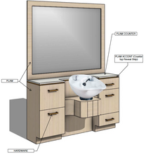 PS Exclusive ADA* 56" Classic Low Wet Station (w/Framed Mirror)