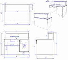 PS Exclusive Classic 48" Seated Reception Desk