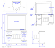PS Exclusive ADA* 56" Classic Low Wet Station (w/Framed Mirror)
