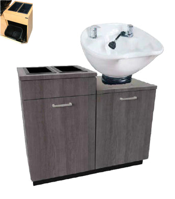 PS Exclusive Classic Sidewash Shampoo Cabinet w/Tilting Shampoo Bowl (Right-Set)