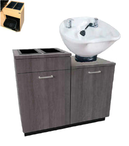 PS Exclusive Classic Sidewash Shampoo Cabinet w/Tilting Shampoo Bowl (Right-Set)