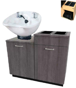 PS Exclusive Classic Sidewash Shampoo Cabinet w/Tilting Shampoo Bowl (Left-Set)