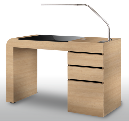 PS Custom DUCTED Curved Manicure Table