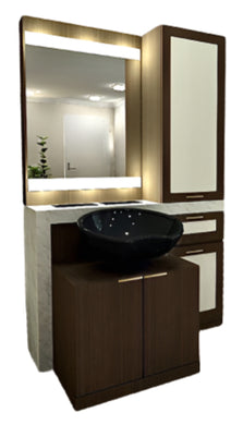 PS Exclusive HighLight Tower Wet Station (wTilting Shampoo Bowl & LED Mirror)