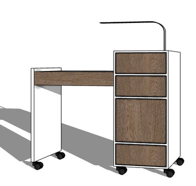 PS Exclusive Modern Edge Mini Manicure Table