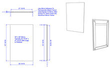 PS Essentials 30"x48" Rectangular Metal-Framed Mirror