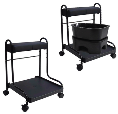 PS Essentials Portable Pedi Cart w/Footrest for Portable Foot Spa