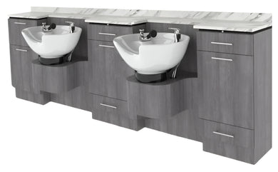 PS Exclusive Classic Low Double-Bowl Standard Wet Station