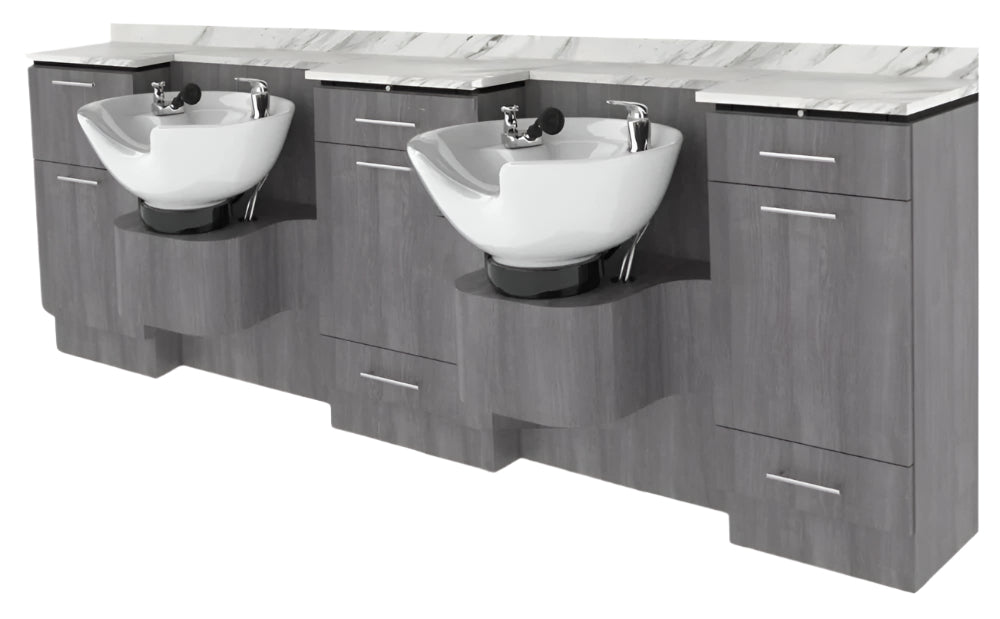 PS Exclusive Classic Low Double-Bowl Standard Wet Station