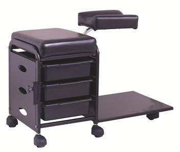 PS Essentials Portable Pedicure Cart/Stool