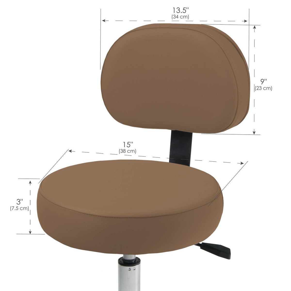 PS Custom Pneumatic Pedi Tech Stool w/Back Support 2026 – PS Salon ...