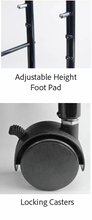 PS Essentials Portable Pedi Cart w/Footrest for Portable Foot Spa