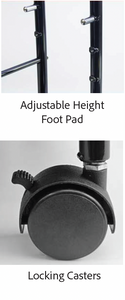 PS Essentials Portable Pedi Cart w/Footrest for Portable Foot Spa