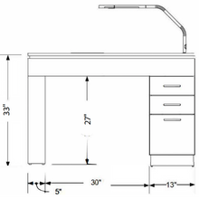 PS Exclusive *ADA Classic Raised 48" Manicure Table 2025