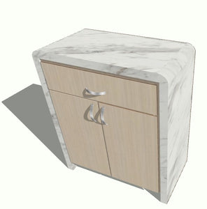 PS Exclusive Double Waterfall 30"/36" Concierge Desk