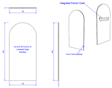 PS Essentials 30"x64" Arched Mirror*