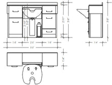 PS Exclusive 60"w Luxe Wet Station for Adjust-A-Sink