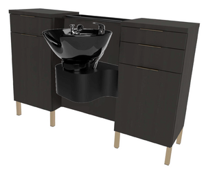 PS Essentials Aspen Wide Wet Station w/Tilting Shampoo Bowl - Platform