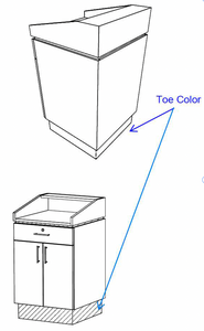 PS Exclusive Classic Concierge Desk w.Metal Toe-Kick (24"W)