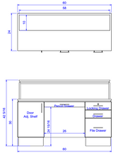 PS Exclusive Classic 60" Reception Desk