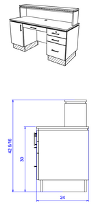 PS Exclusive Classic 60" Reception Desk