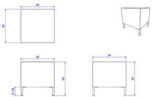 PS Exclusive 24" Sq Avon End Table