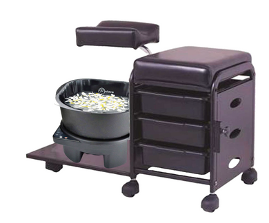 PS Essentials Portable Pedicure Cart/Stool/Foot Spa Package