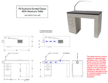 PS Exclusive ADA* Classic DUCTED 48" Manicure Table 2025