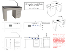 PS Exclusive Classic DUCTED 48" Manicure Table 2025