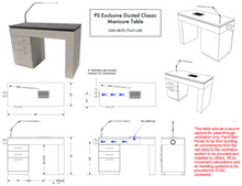 PS Exclusive Classic DUCTED 48" Manicure Table 2025
