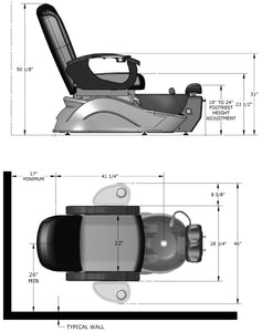 PS Custom Le Rêve VE Pedicure Chair (Ducted)