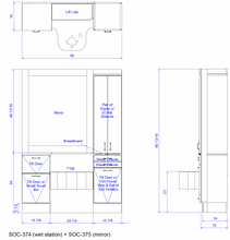 PS Exclusive ADA* Classic Tower Wet Station (w/Framed Mirror)