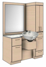PS Exclusive ADA* Classic Tower Wet Station (w/Framed Mirror)
