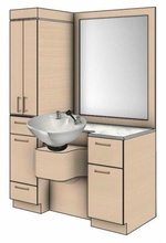PS Exclusive ADA* 54-56" Classic Tower Wet Station (w/Framed Mirror)