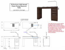 (Cost Pending) PS Exclusive ADA* Classic DUCTED 48" Manicure Table 2025