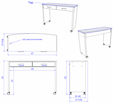 PS Exclusive ADA* Portable Manicure Table