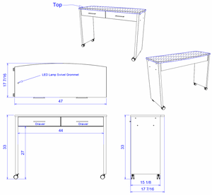 PS Exclusive ADA* Portable Manicure Table