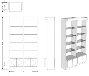 PS Exclusive Modern Edge Double 48" Display Unit