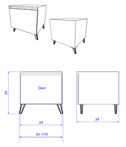 PS Exclusive Vanity 24" End Table w/ Storage