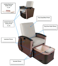PS Custom Mystia Plumbed Hydrotherapy Pedicure Chair
