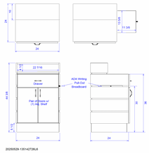 **NEW** PS Exclusive Stria 24" Concierge Desk w/Extendable ADA* Client Ledge