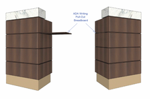 **NEW** PS Exclusive Stria 24" Concierge Desk w/Extendable ADA* Client Ledge