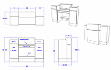PS Exclusive Blox 60" Reception Desk