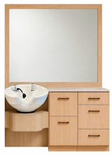 PS Exclusive ADA* 56" Classic Low Wet Station (w/Framed Mirror) - Left Set Bowl