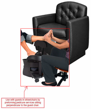 PS Exclusive Modern Guest Chair w/Ventilation Ducting (for mobile pedicure) w/Metal Toe-Kick Base