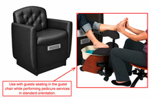 PS Exclusive Modern Guest Chair w/Ventilation Ducting (for mobile pedicure) w/Metal Toe-Kick Base