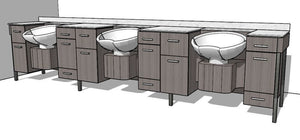 PS Exclusive 162" Triple Luxe Wet Station