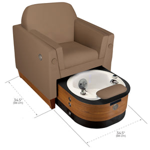 PS Custom Contemporary Retractable Pedicure Chair 2025