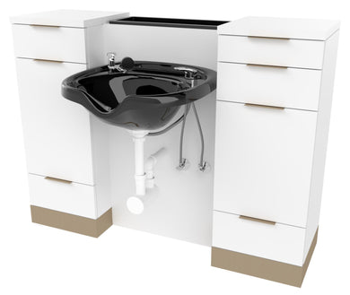 PS Essentials Nico Wide Wet Station w/Metal Toe-Kick