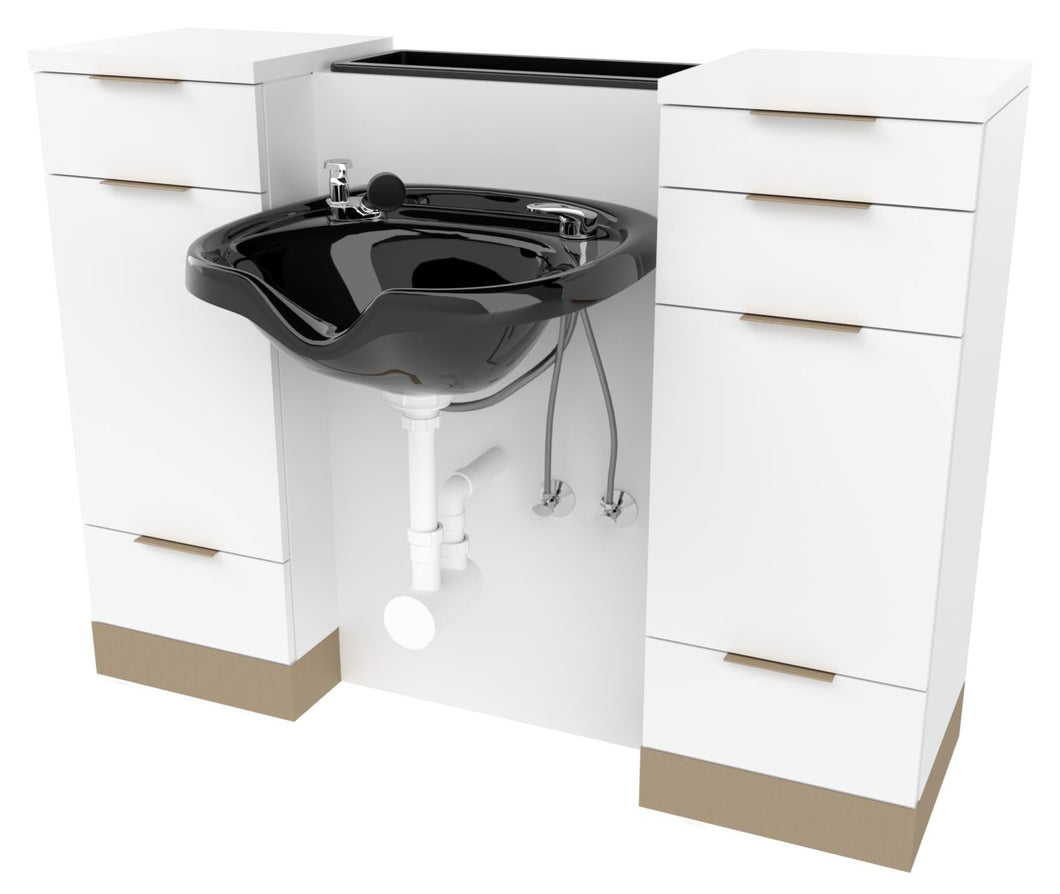 PS Essentials Nico Wide Wet Station w/Metal Toe-Kick